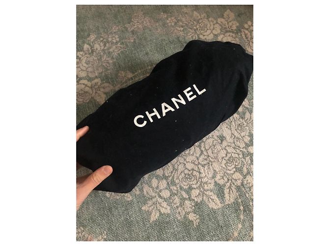 Borsa a mano Chanel 2.55 in tessuto nero - vista 12