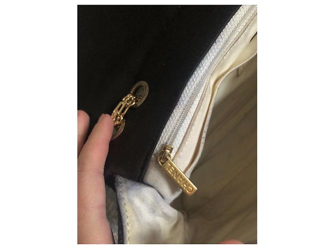 Borsa a mano Chanel 2.55 in tessuto nero - vista 6