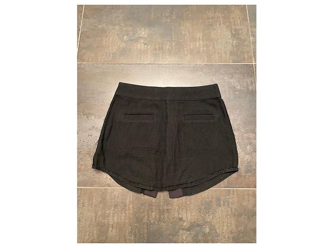 Autre Marque FILLES A PAPA Schwarzer Minirock mit Swarovski Steinen - Ansicht 2