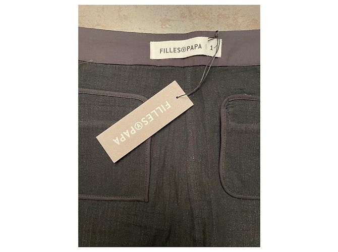 Autre Marque FILLES A PAPA Schwarzer Minirock mit Swarovski Steinen - Ansicht 3