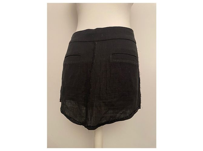 Autre Marque FILLES A PAPA Schwarzer Minirock mit Swarovski Steinen - Ansicht 7