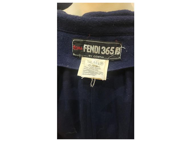 abrigo estilo capa corta Fendi Azul marino - vista 10