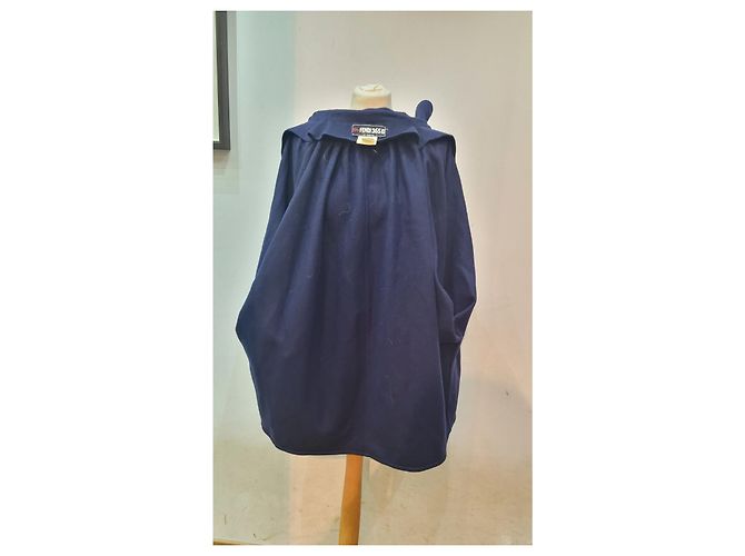 abrigo estilo capa corta Fendi Azul marino - vista 4