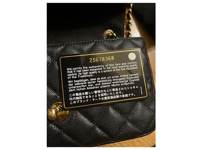 Timeless Chanel Mini retângulo Caviar Preto - vista 4