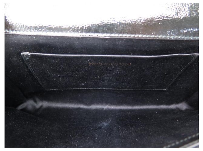 NUOVA BORSA A MANO YVES SAINT LAURENT 203855 BELLE DE JOUR IN VERNICE NERA - vista 3