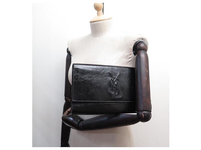 NUOVA BORSA A MANO YVES SAINT LAURENT 203855 BELLE DE JOUR IN VERNICE NERA - vista 6
