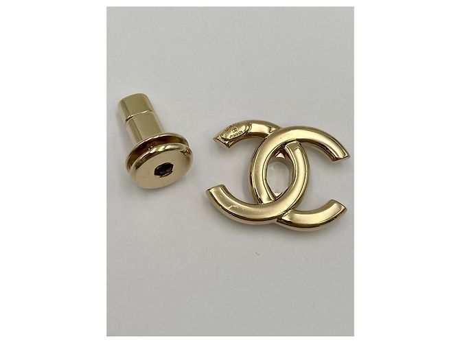 CHANEL chiusura CC turnlock dorata D'oro - vista 6