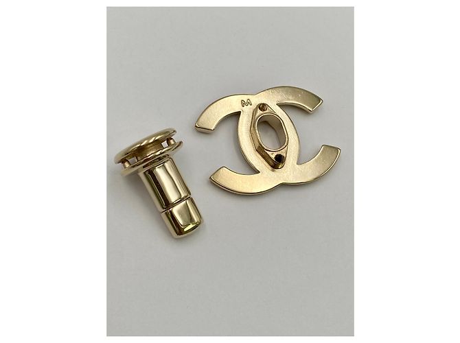 CHANEL chiusura CC turnlock dorata D'oro - vista 7