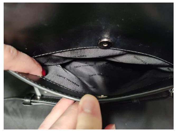 Borsa Michael Kors in pelle di capra nera Nero - vista 8