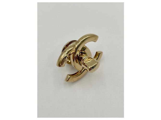 CHANEL chiusura CC turnlock dorata D'oro - vista 3
