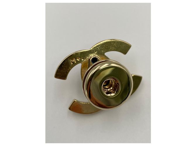 CHANEL chiusura CC turnlock dorata D'oro - vista 5