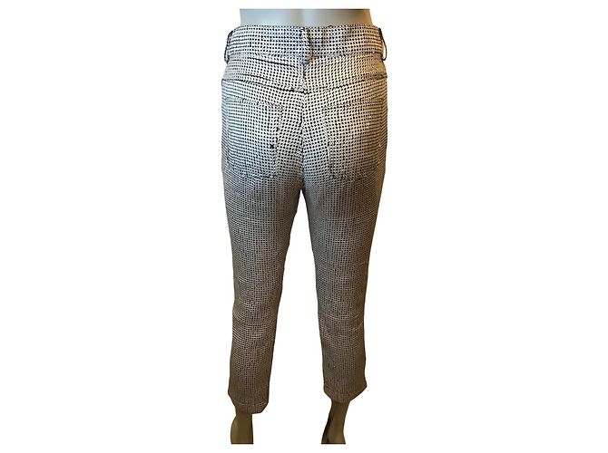 calça sandro com paetês Preto Branco - vista 3