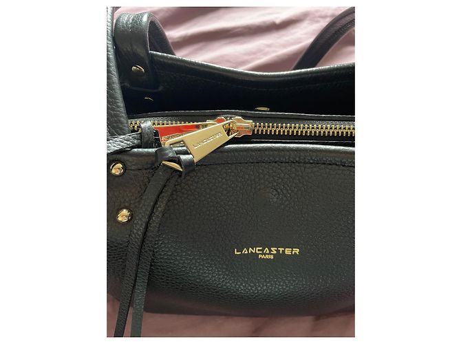 Autre Marque Borsa Lancaster in pelle nera e beige Nero - vista 2