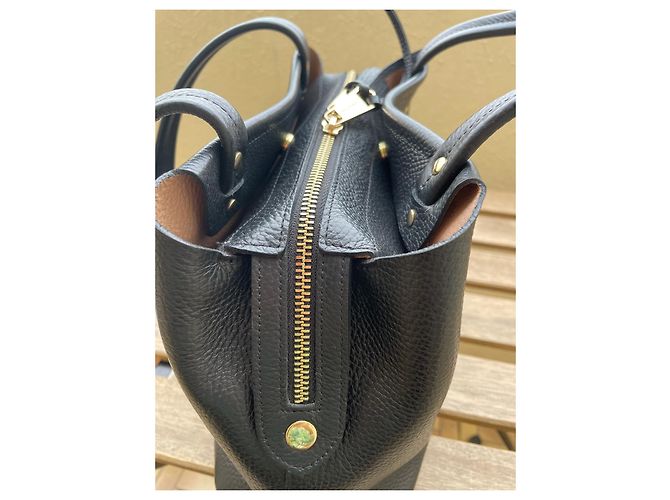 Autre Marque Borsa Lancaster in pelle nera e beige Nero - vista 3