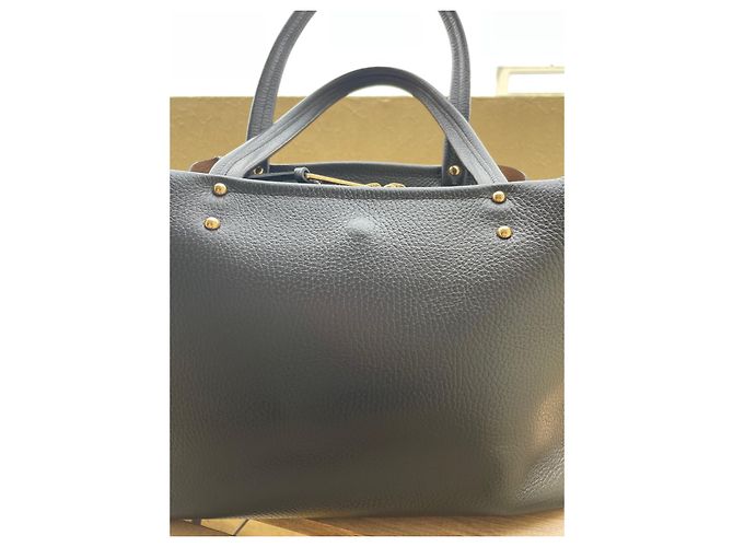 Autre Marque Borsa Lancaster in pelle nera e beige Nero - vista 7