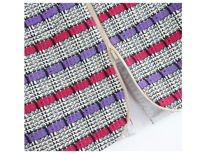 Chanel SS17 Falda de tweed a rayas con cremallera Multicolor - vista 10