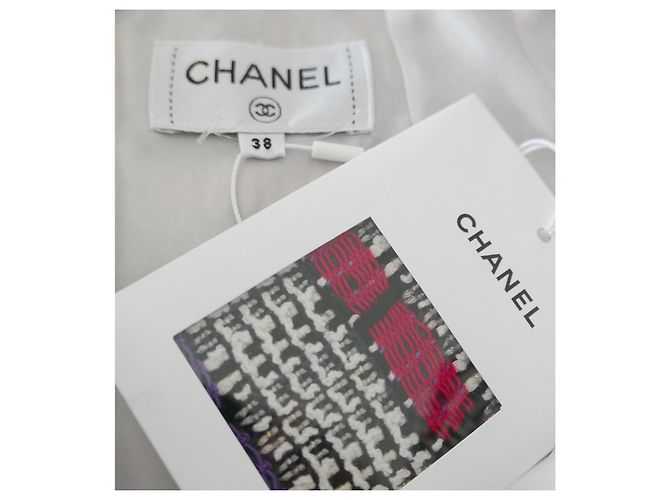 Chanel SS17 Falda de tweed a rayas con cremallera Multicolor - vista 4