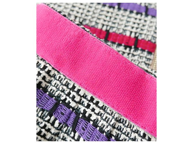 Chanel SS17 Falda de tweed a rayas con cremallera Multicolor - vista 5