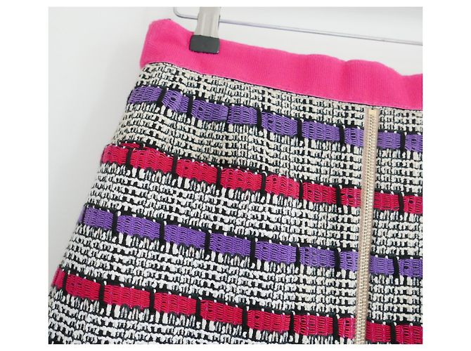 Chanel SS17 Falda de tweed a rayas con cremallera Multicolor - vista 7