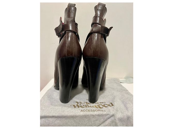 Vivienne Westwood Stivaletti in un marrone castano scuro - vista 5