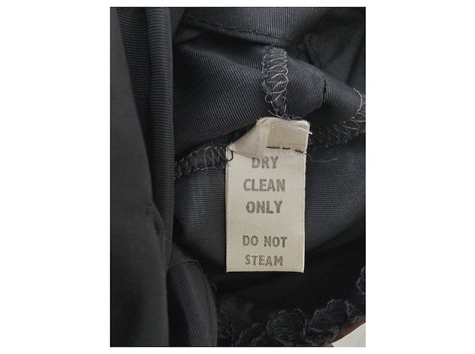 Louis Féraud Vintage Louis Feraud Kleid im New Romantics / Goth Stil Braun Schwarz - Ansicht 11
