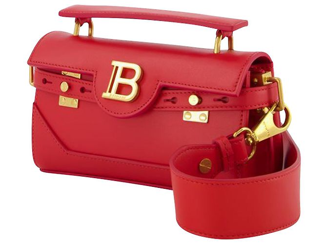 Balmain B-Buzz 19 borsa in pelle rossa - vista 2
