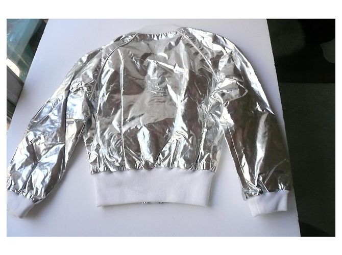 Dolce & Gabbana DOLCE GABBANA Short metallic mirror jacket T40 IT BE Silvery - view 2