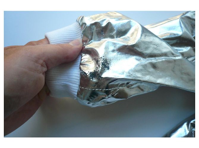 Dolce & Gabbana DOLCE GABBANA Short metallic mirror jacket T40 IT BE Silvery - view 4