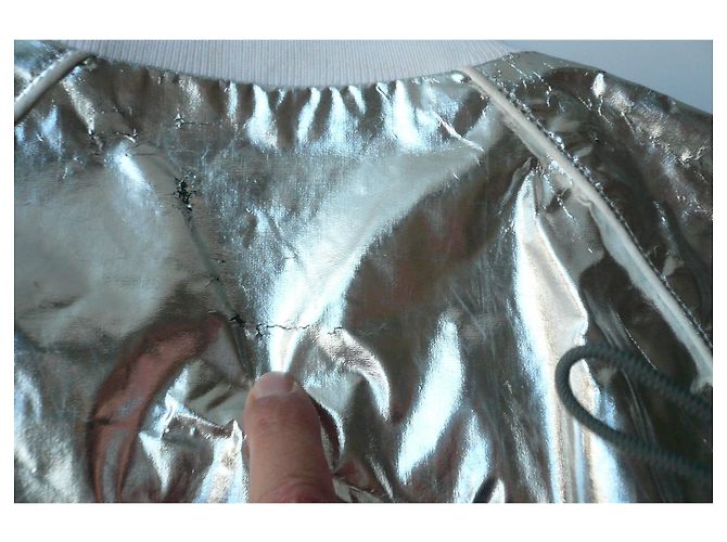 Dolce & Gabbana DOLCE GABBANA Short metallic mirror jacket T40 IT BE Silvery - view 6