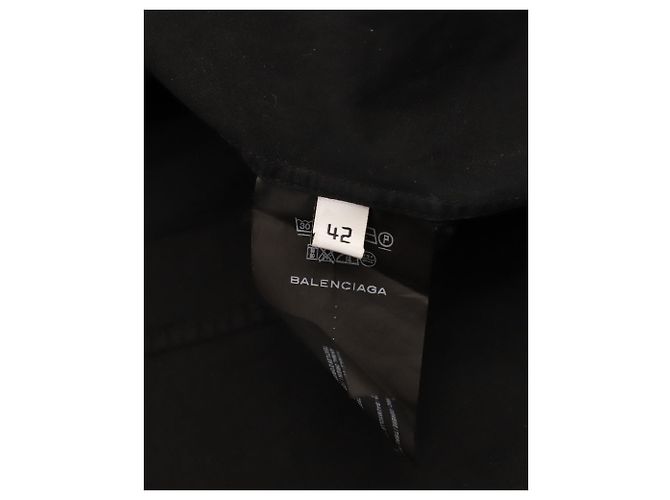 Camicia Buttondown Balenciaga 'Homme' in cotone nero - vista 4
