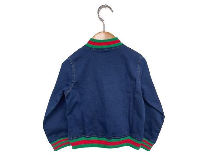 **GUCCI (gucci)  blouson bomber en jean bleu - vue 2