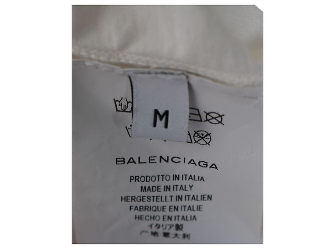 Balenciaga Fringe Trim V-Neck Top in White Cotton - view 5