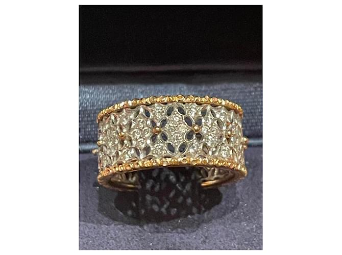 Buccellati Fascia 'Eternelle' con diamanti, ORO GIALLO E ORO BIANCO Gold hardware - vista 2
