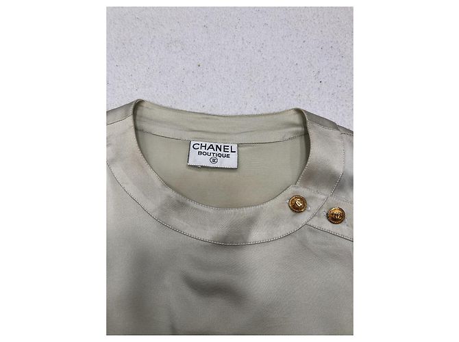 Chanel blusa Creme - vista 4