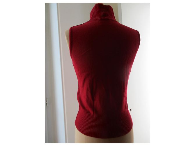 Inès de la Fressange ärmelloser Rollkragen,taille M. Bordeaux - Ansicht 2
