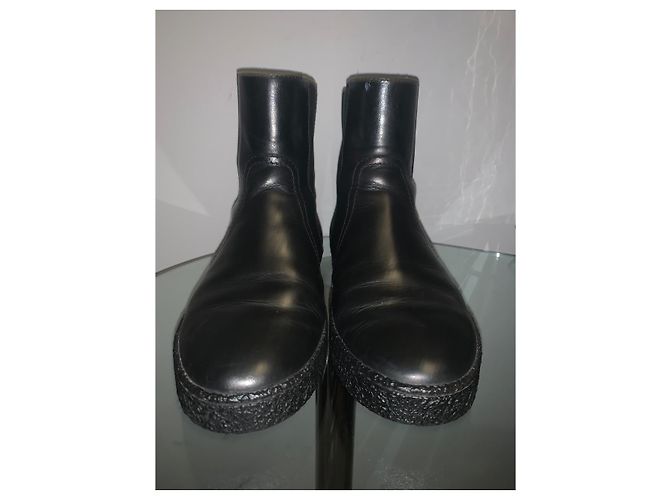 Botas Chanel de piel negra 39 Negro - vista 2