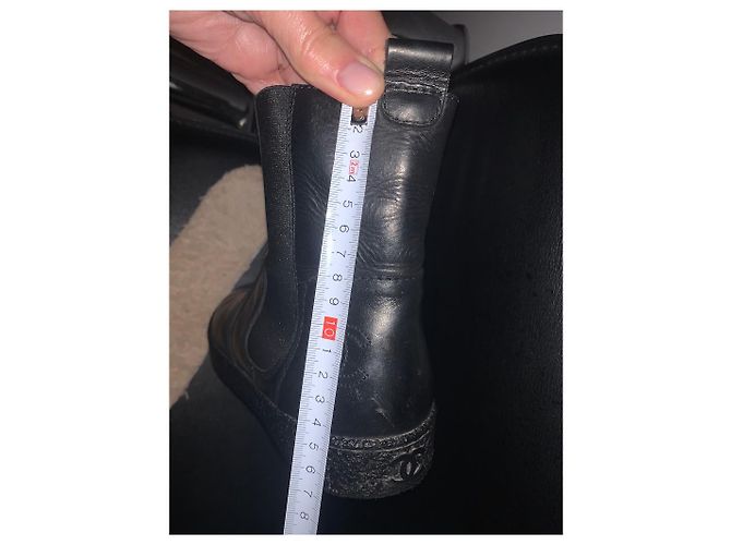 Botas Chanel de piel negra 39 Negro - vista 4