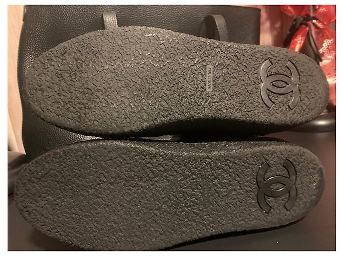 Botas Chanel de piel negra 39 Negro - vista 5