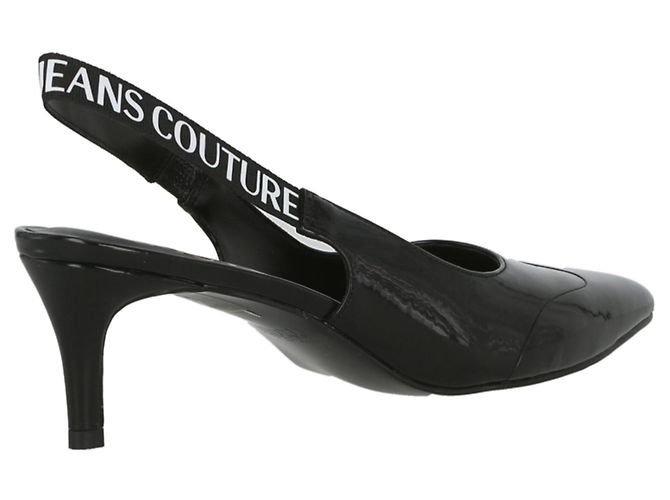 Versace Jeans Couture Décolleté Slingback con logo in vernice di Versace Jeans - vista 3