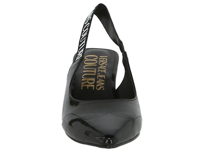 Versace Jeans Couture Décolleté Slingback con logo in vernice di Versace Jeans - vista 4