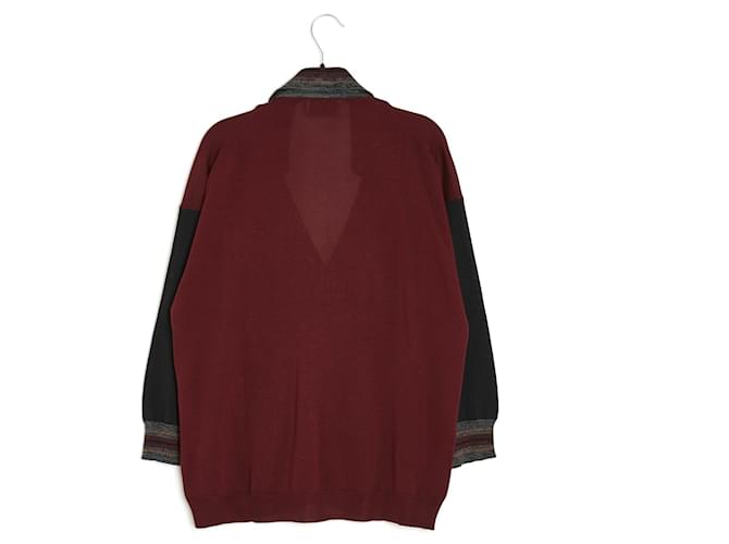 Prada CARDIGAN IN LANA BORDEAUX38 Bordò - vista 4