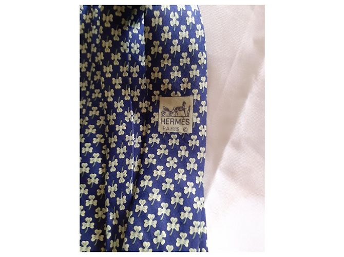 Hermès Silk Tie Navy Blue - view 3