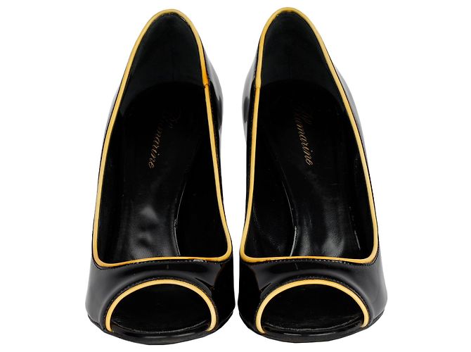 Blumarine Peeptoe aus Lackleder Schwarz - Ansicht 2
