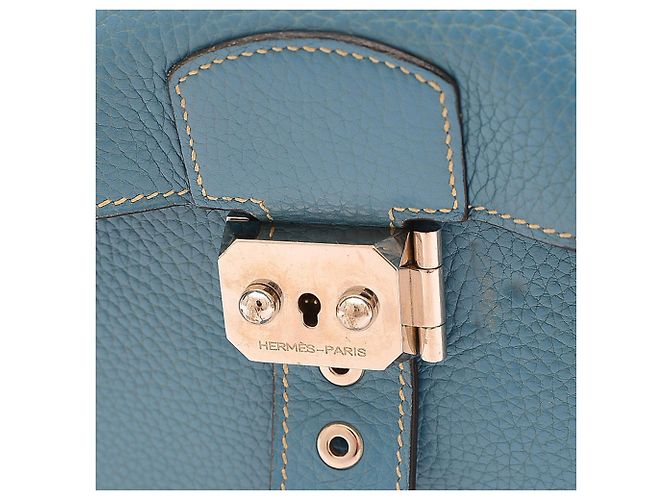 Cartella Hermès Sac à dépêches Blu - vista 10