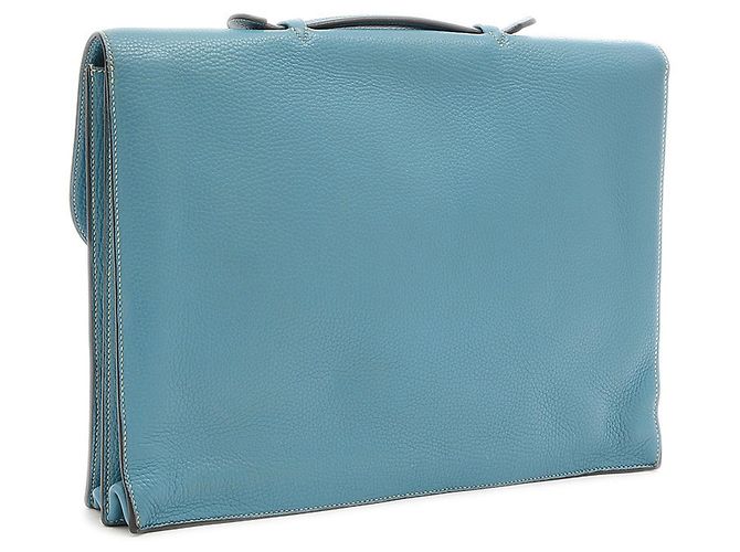 Cartella Hermès Sac à dépêches Blu - vista 2