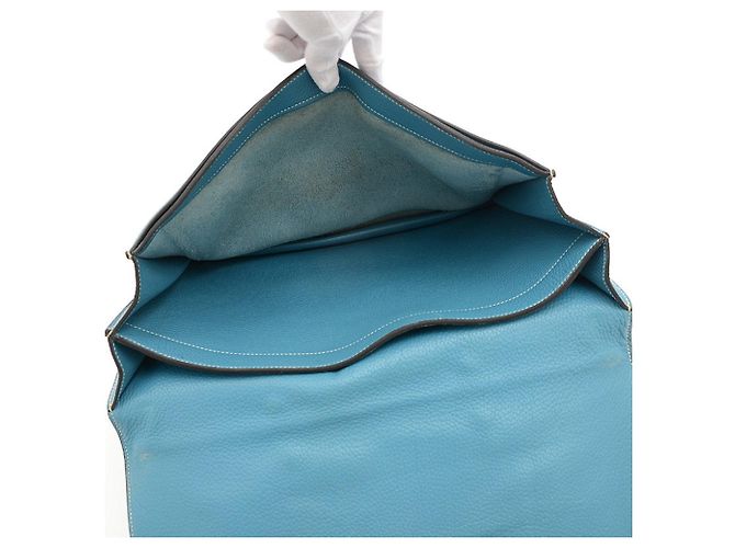 Cartella Hermès Sac à dépêches Blu - vista 5
