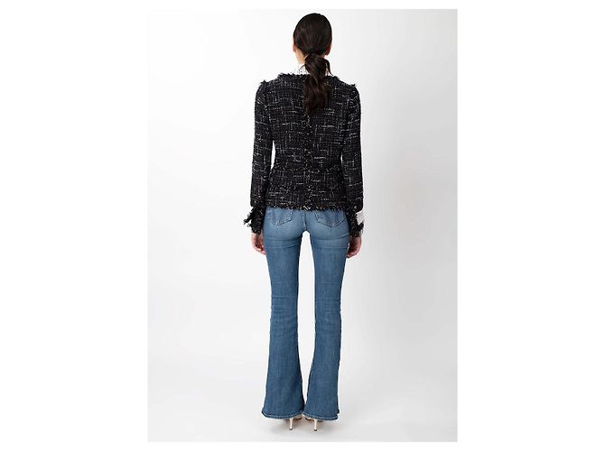 Blazer de tweed de Chanel con ribete de croché Negro - vista 5