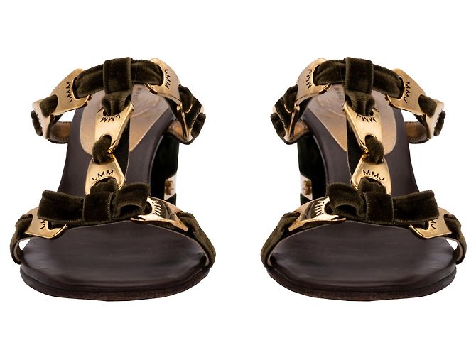 Marc Jacobs sandálias de veludo - vista 2