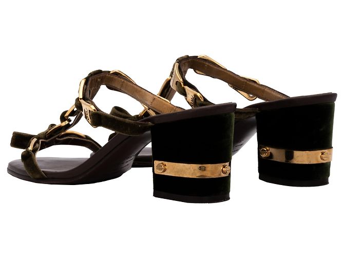 Marc Jacobs sandálias de veludo - vista 3