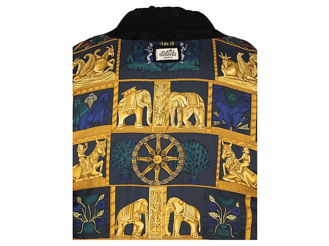 Abrigo acolchado de ante Hermès Negro - vista 3